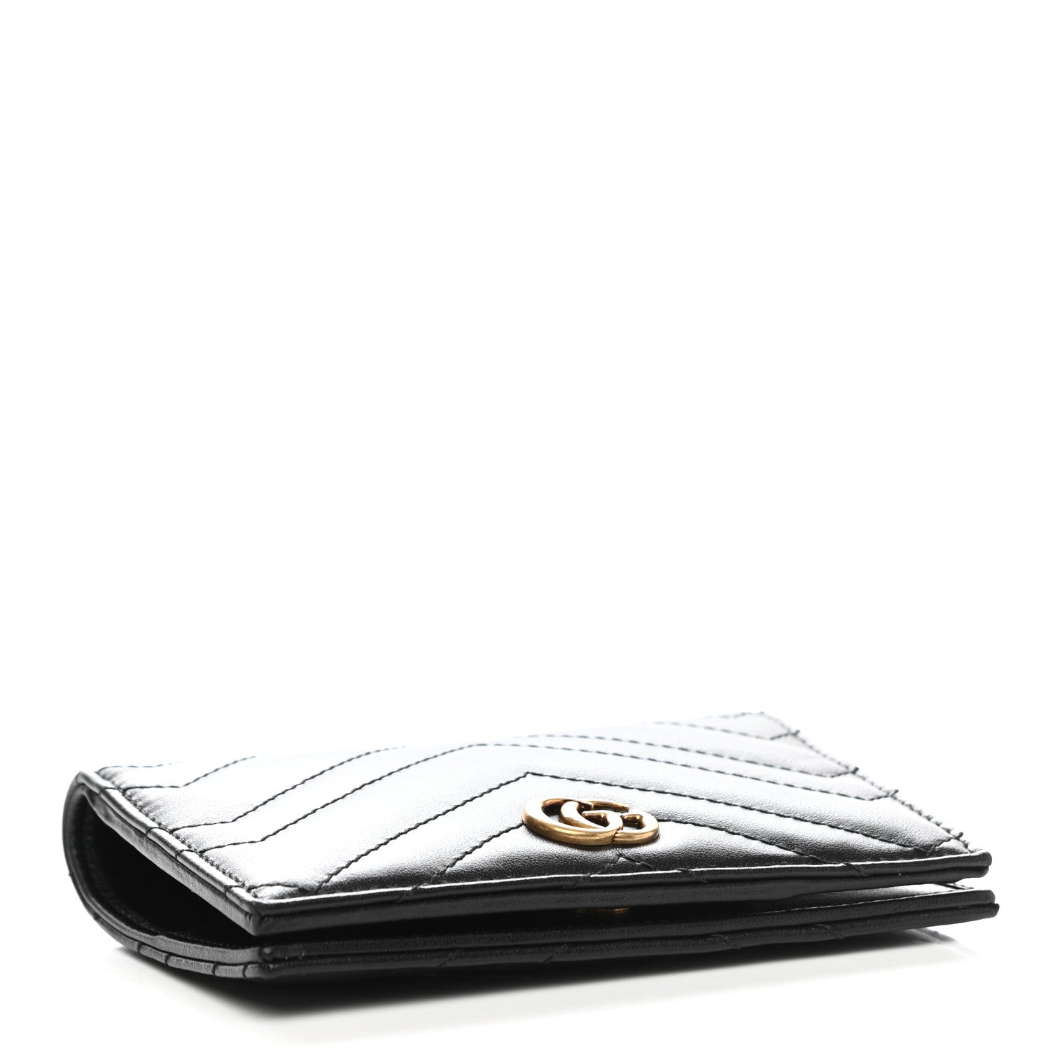 Gucci Calfskin Matelasse GG Marmont Passport Case Black 4 of 7