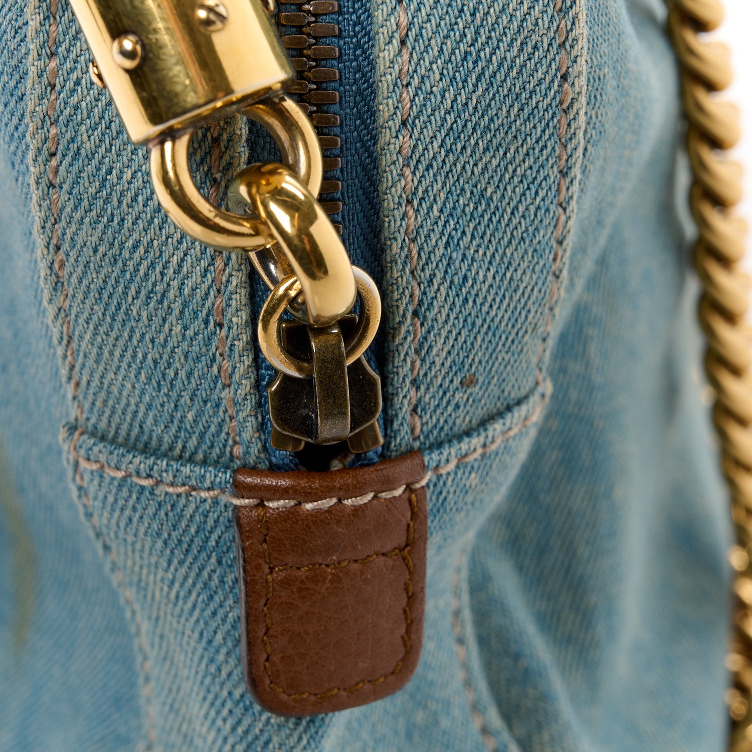 Gucci Denim Small Soho Bowler Blue 16 of 16