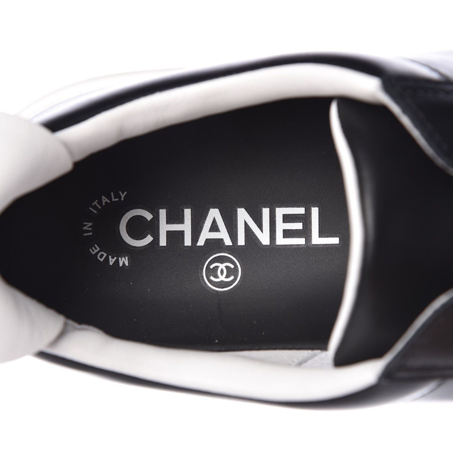 Chanel Calfskin CC Sneakers 39.5 Black 8 of 10