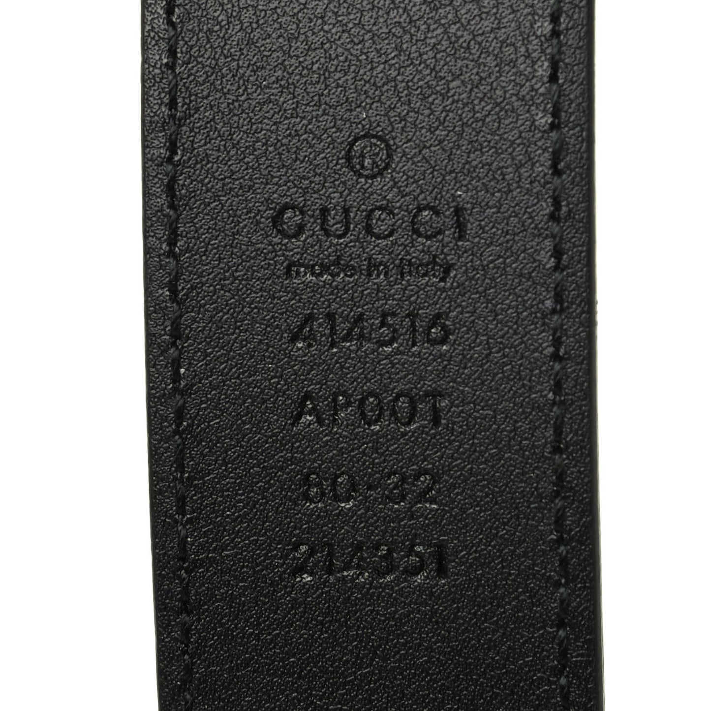 Calfskin Double G 30mm Belt 80 32 Black