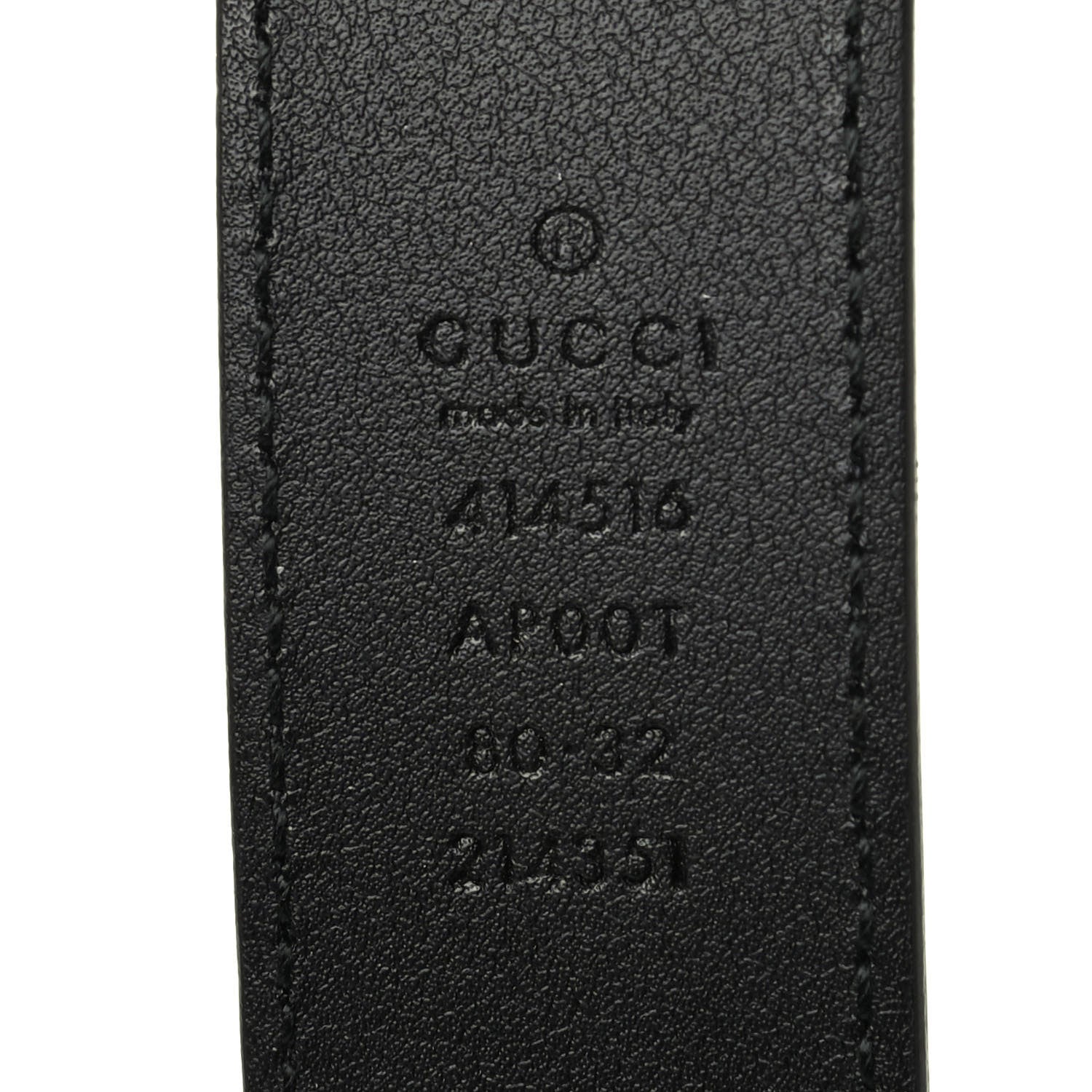 Gucci Calfskin Double G 30mm Belt 80 32 Black 5 of 5