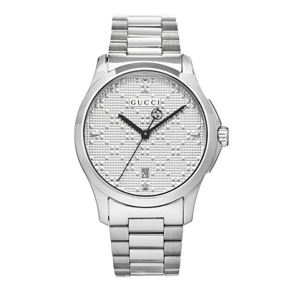 Gucci Stainless Steel 38mm G-Timeless Diamante Quartz Watch 1 of 4