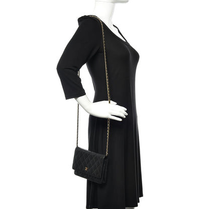 Chanel Caviar Quilted Wallet On Chain WOC Black 2 of 11