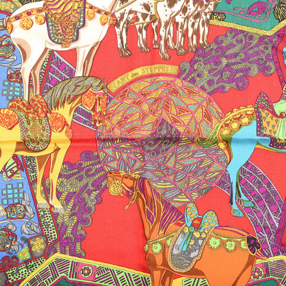 Hermes Cashmere Silk Art Des Steppes 140 Shawl 3 of 6