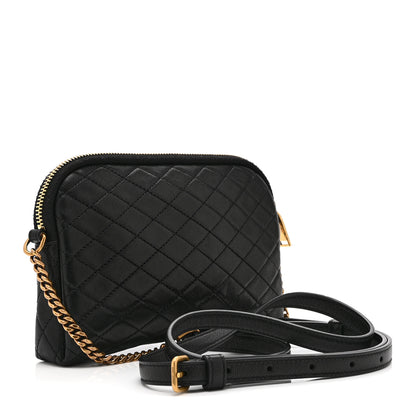 Saint Laurent Lambskin Quilted Gaby Zipped Pouch Black 3 of 9