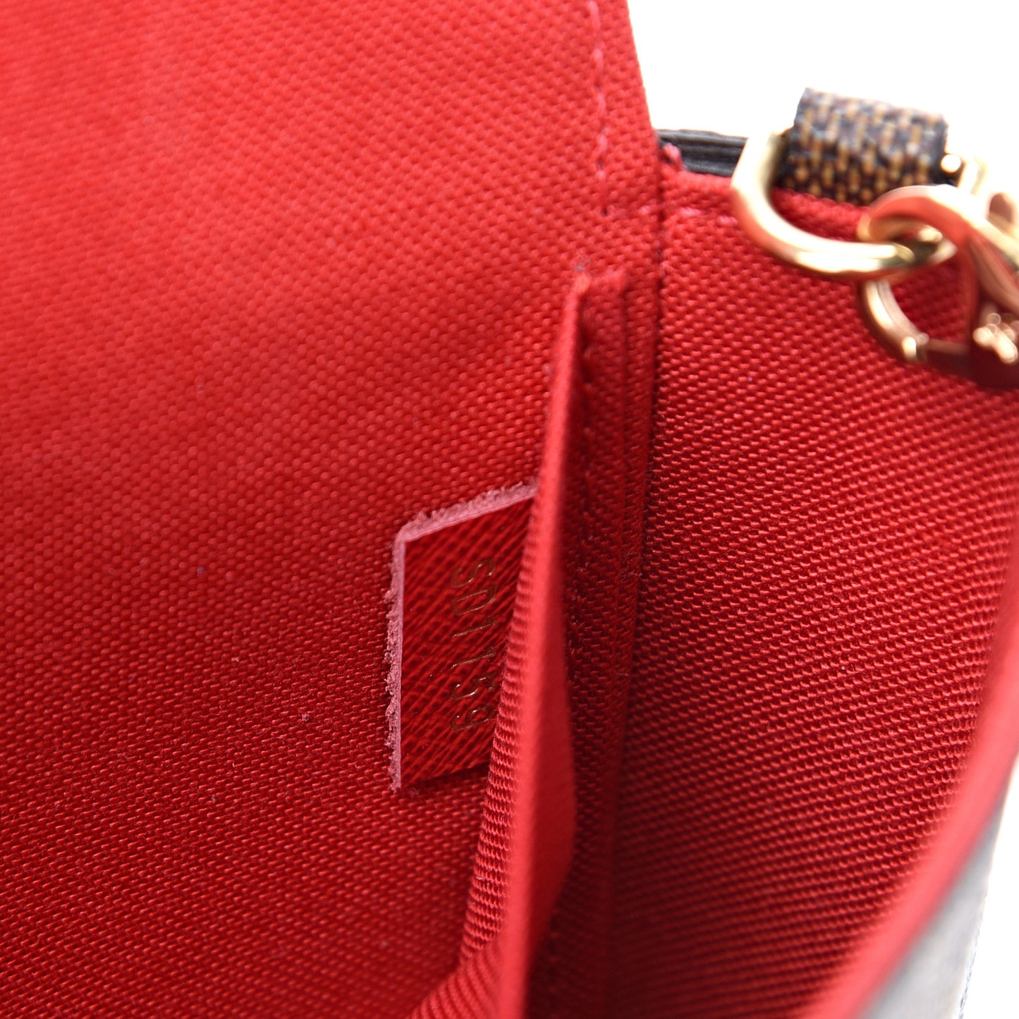 Damier Ebene Pochette Felicie Chain Wallet