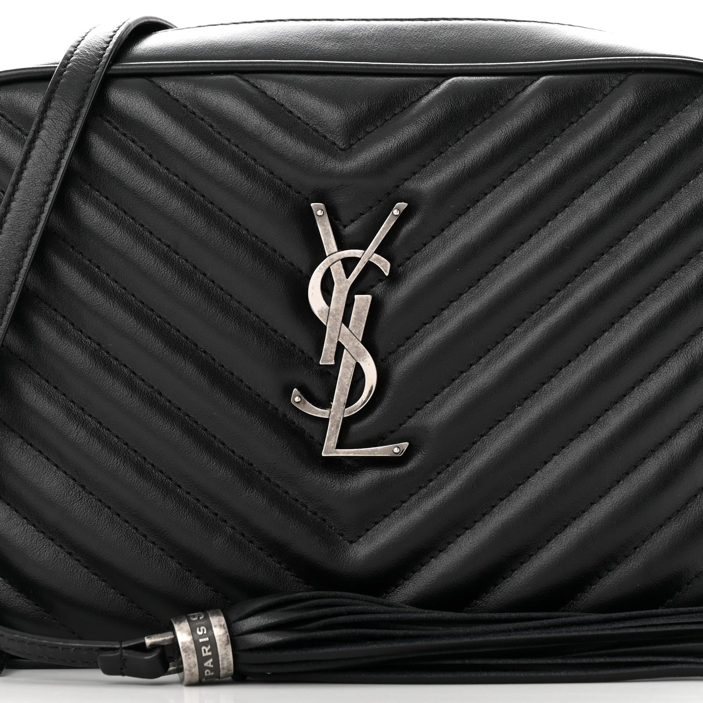 Calfskin Matelasse Monogram Lou Camera Bag Black