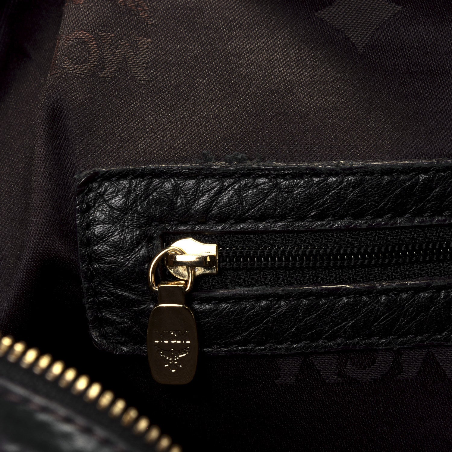 MCM Grained Calfskin Shoulder Bag Black 9 of 9
