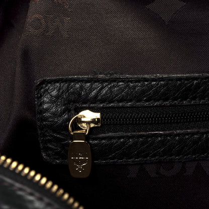 MCM Grained Calfskin Shoulder Bag Black 9 of 9