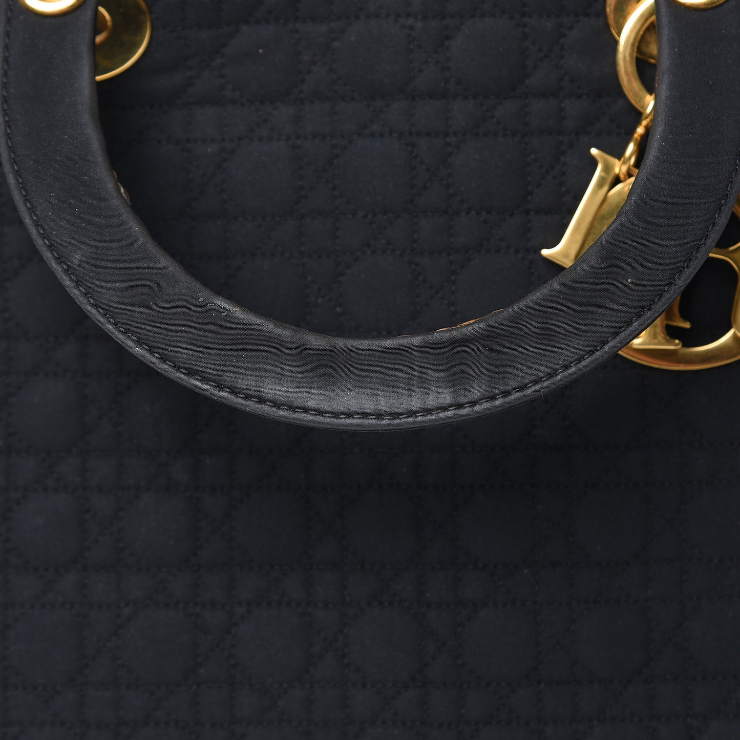 Nylon Cannage Large Lady Dior Black