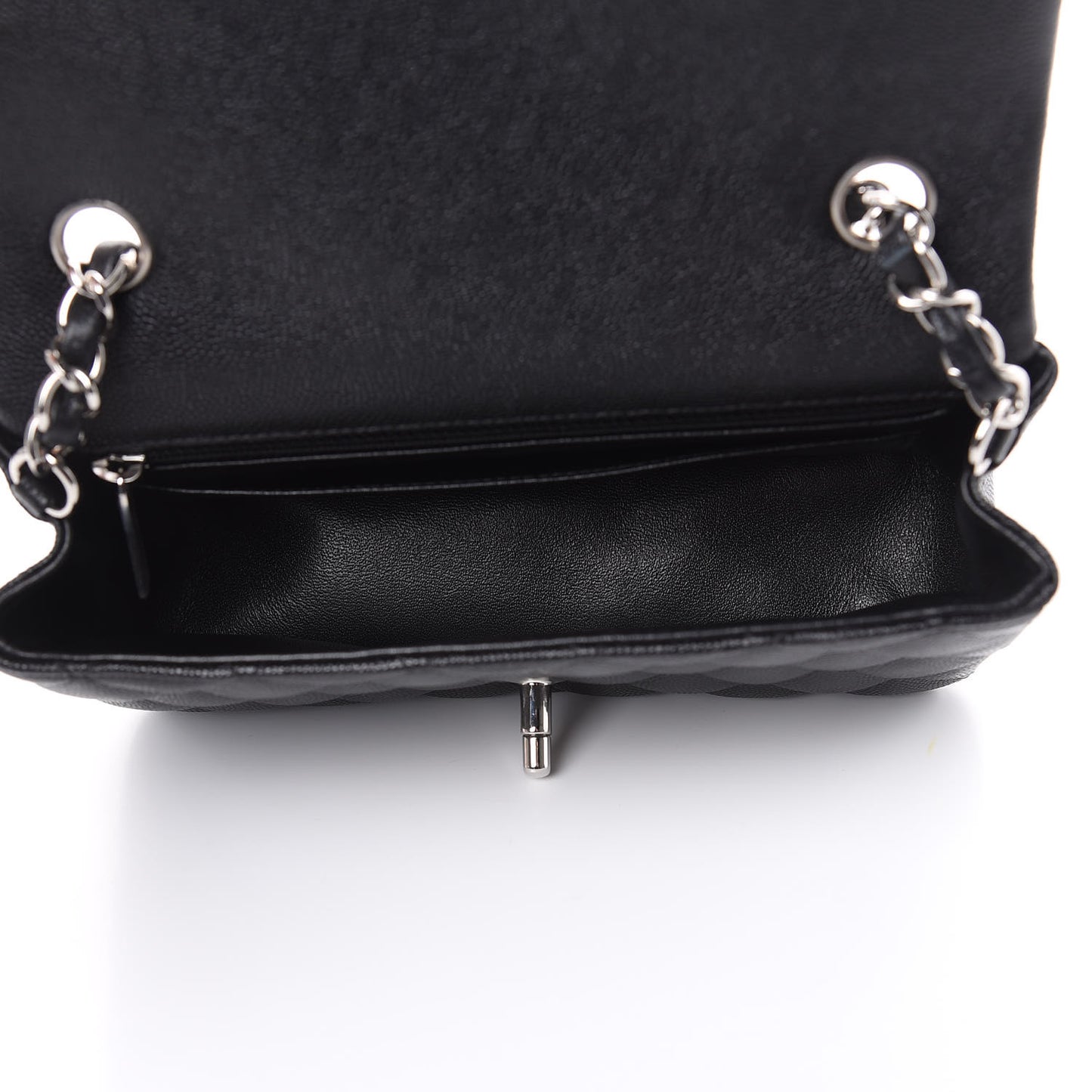 Caviar Quilted Mini Rectangular Flap Black