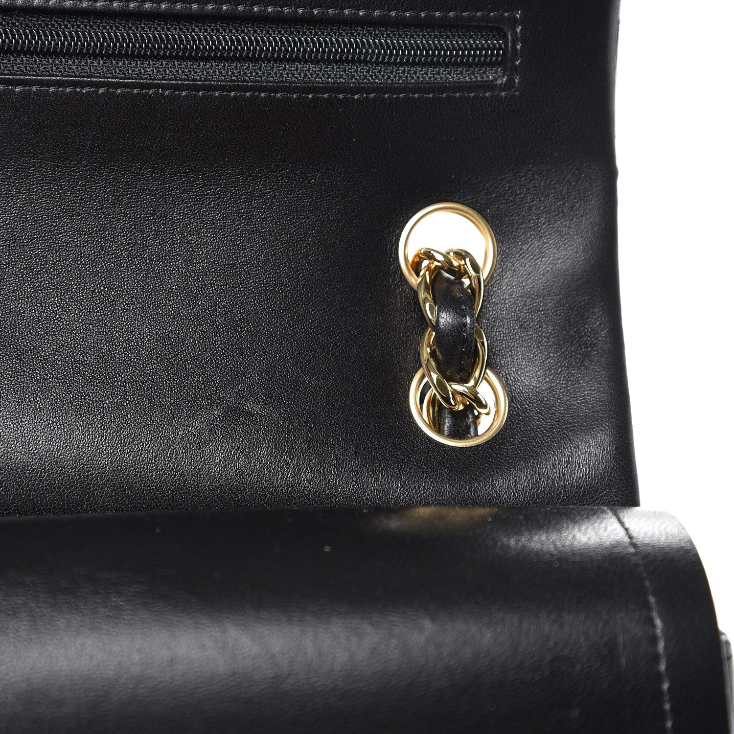 Chanel Lambskin Quilted Jumbo Double Flap Black 10 of 11