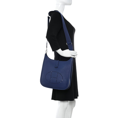 Hermes Taurillon Maurice Evelyne III PM Bleu Saphir 2 of 13