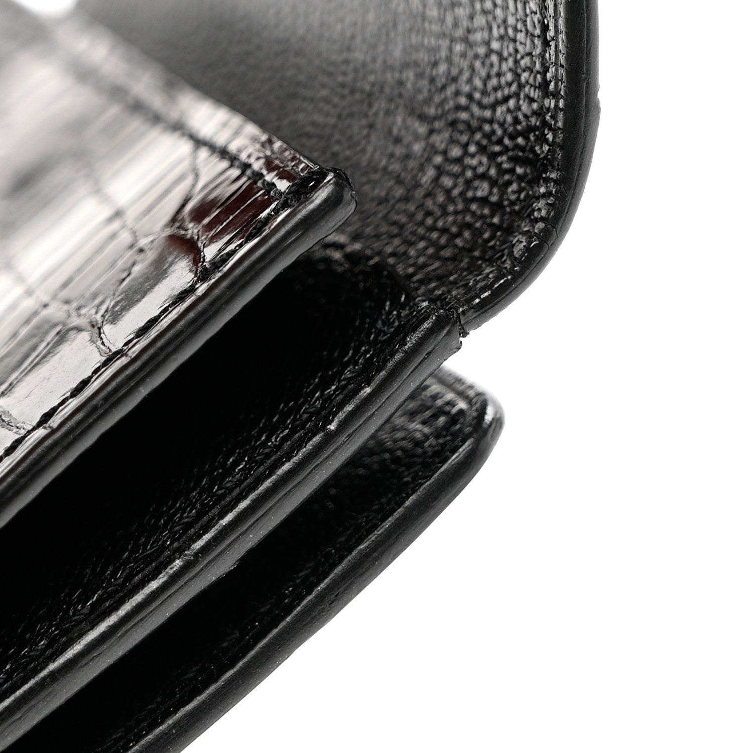Louis Vuitton Shiny Alligator Ludlow Wallet Black 10 of 11