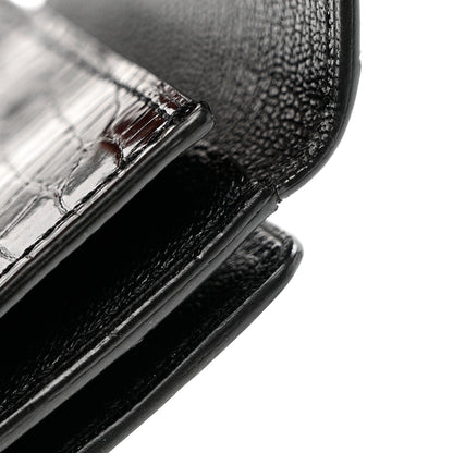 Louis Vuitton Shiny Alligator Ludlow Wallet Black 10 of 11