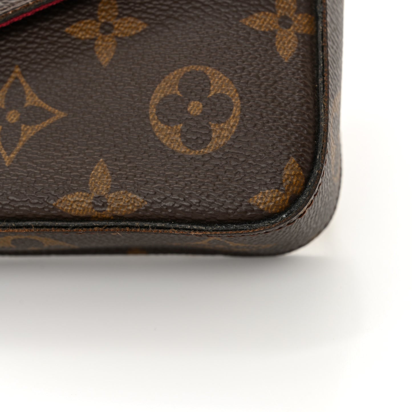Monogram Pochette Felicie Chain Wallet Fuchsia