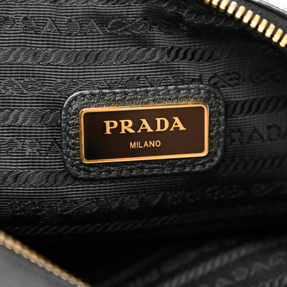 Prada Vitello Daino Medium Double Zip Shoulder Bag Black 7 of 12