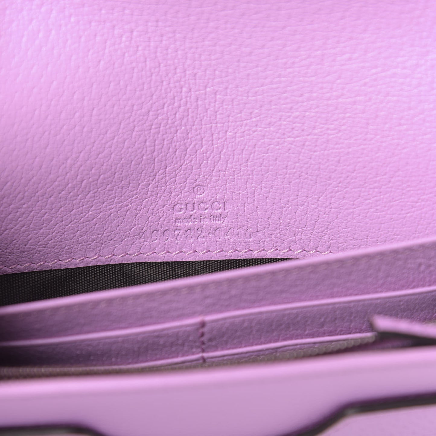 Calfskin Marquise Crystals Mini GG Chain Wallet Malva