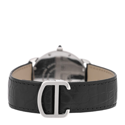Cartier Stainless Steel Alligator 36mm Ronde Solo Quartz Watch 3 of 5