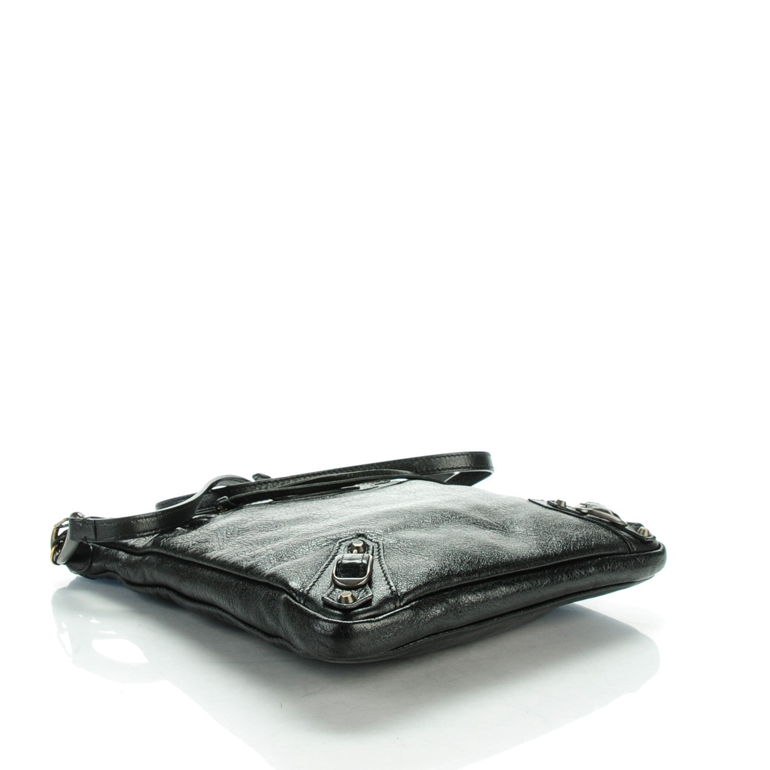 Balenciaga Agneau Classic Hardware Flat Crossbody Black 4 of 7