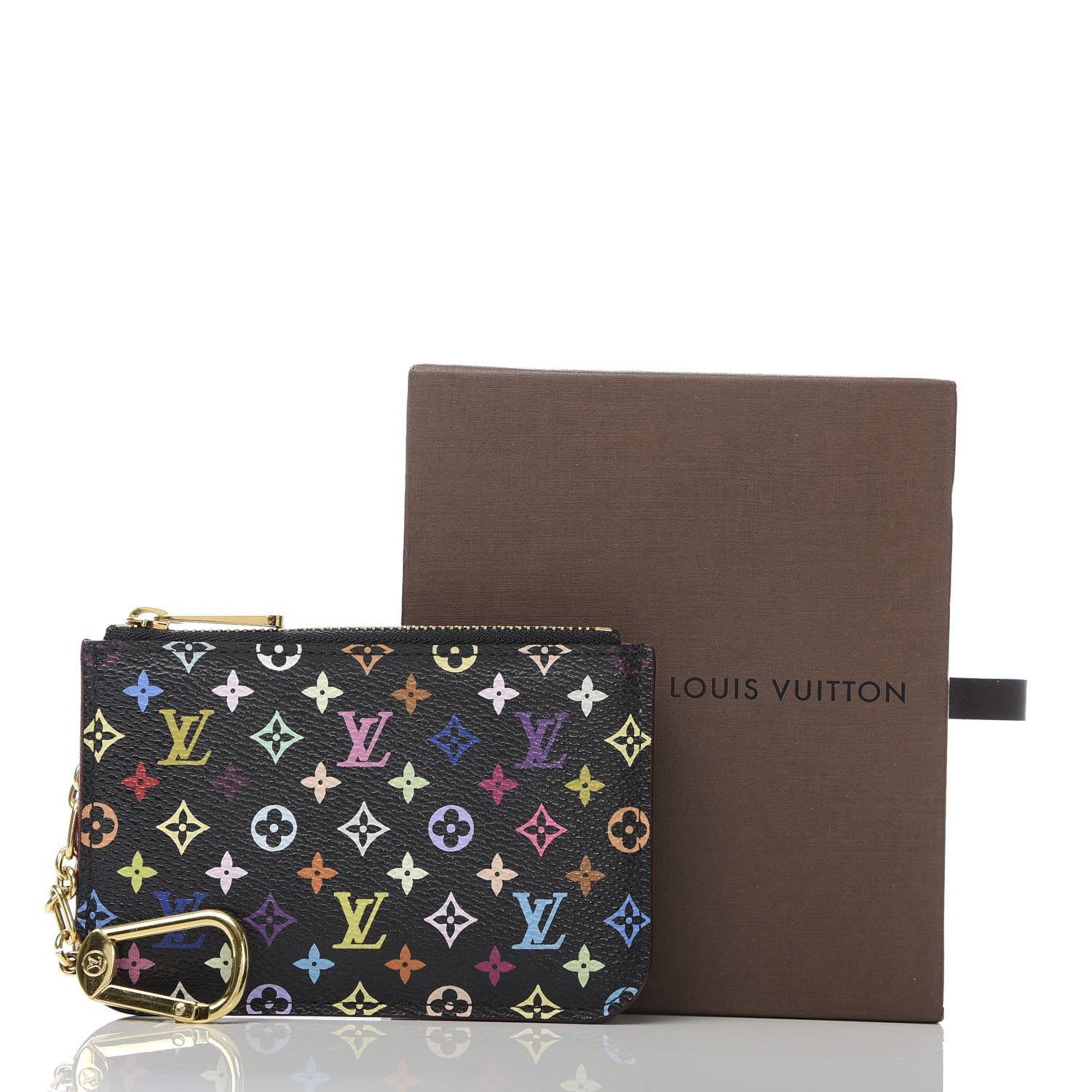 Louis Vuitton Monogram Multicolor Key Pouch Black Grenade 7 of 7