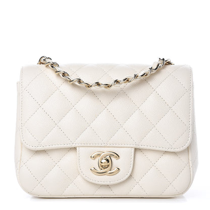 Chanel Caviar Quilted Mini Square Flap White 1 of 11