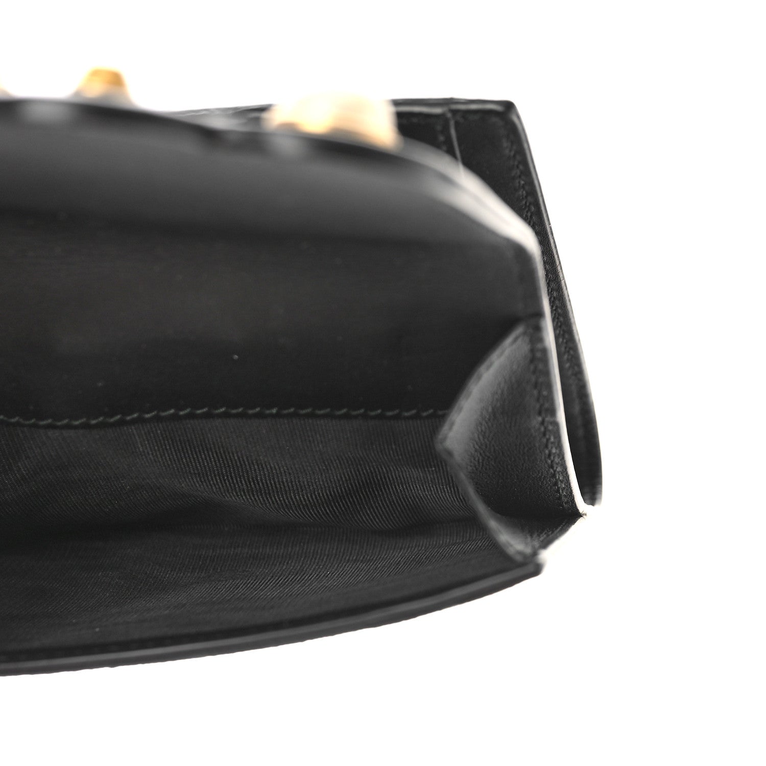 Gucci GG Supreme Monogram Pearl Studded French Wallet Black 6 of 9