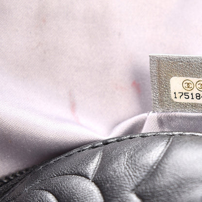 Chanel Lambskin Camellia Embossed Cosmetic Case Black 7 of 8