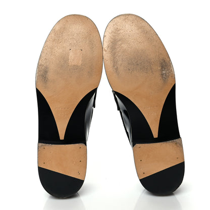 Chanel Shiny Calfskin Logo Loafers 40.5 Black 5 of 11