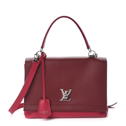 Louis Vuitton Calfskin Lockme II Top Handle Grenat Dahlia 1 of 10