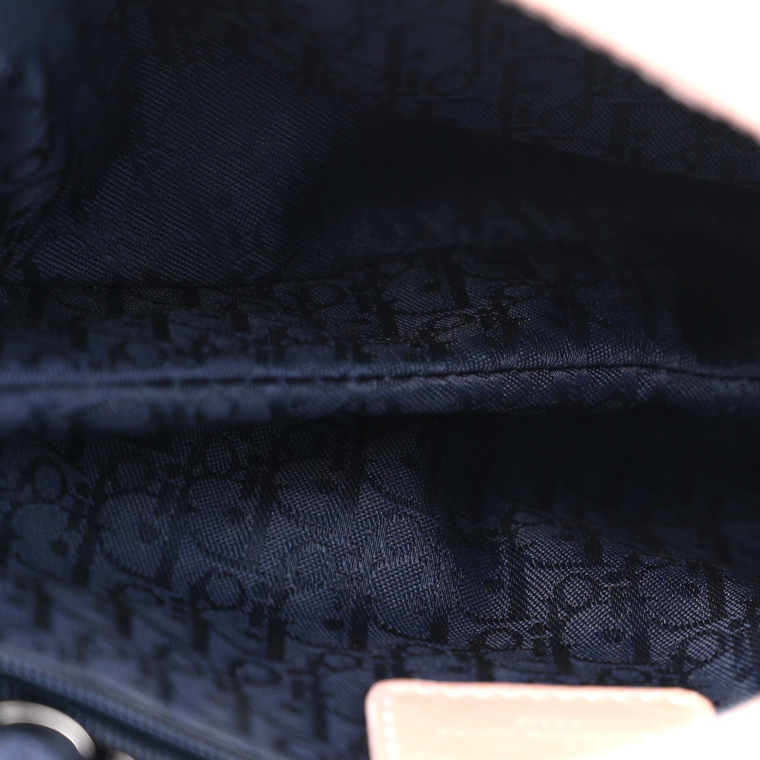 Christian Dior Patent Denim Jeans Saddle Bag Blue Pink 5 of 14