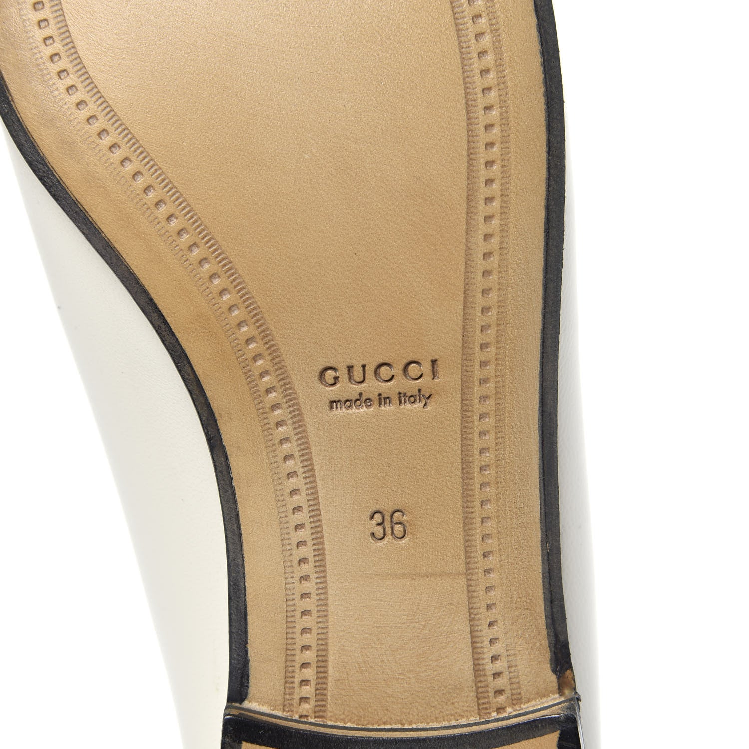 Gucci Lambskin Womens Brixton Horsebit Loafers 36 Mystic White 7 of 11