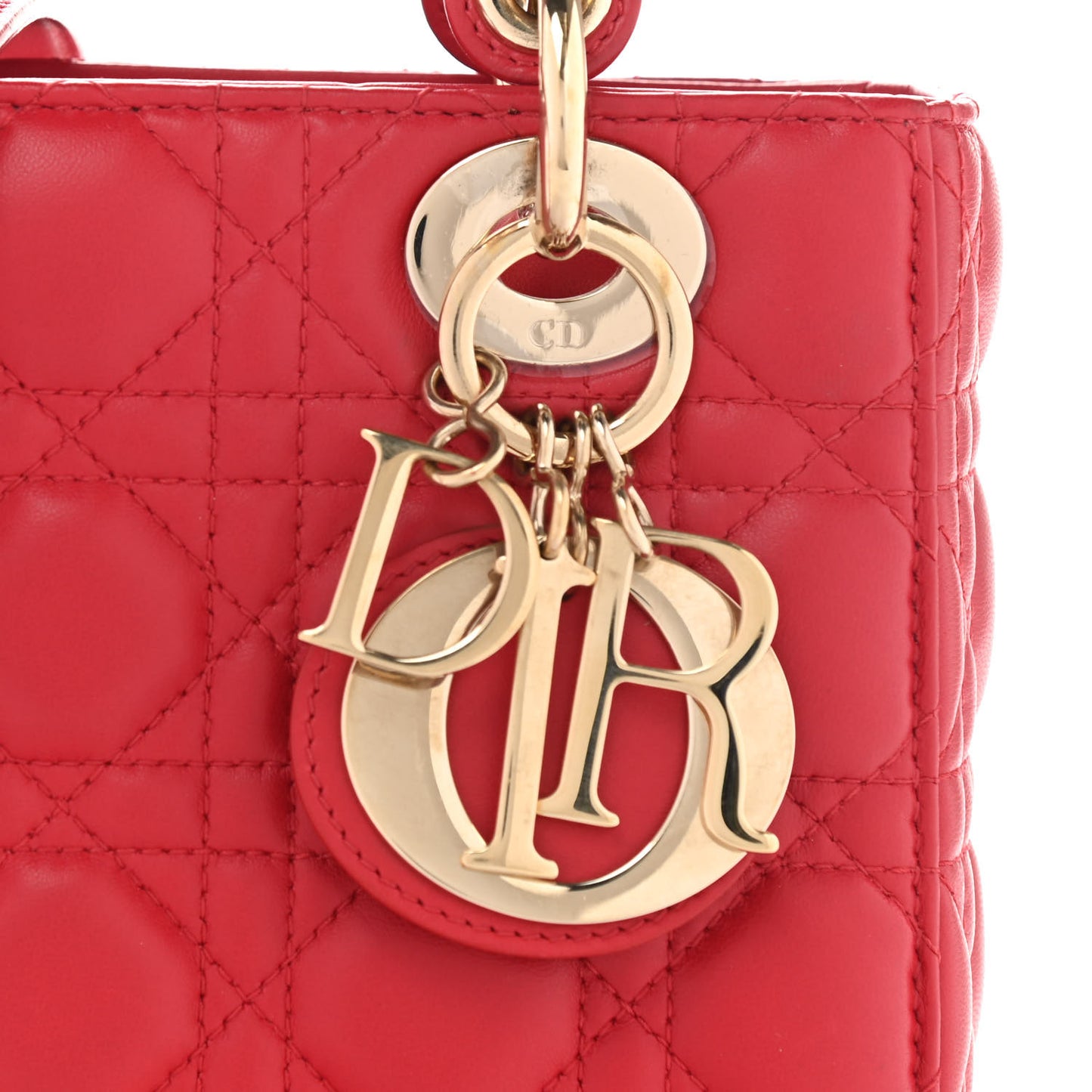 Lambskin Cannage Small My Lady Dior Red