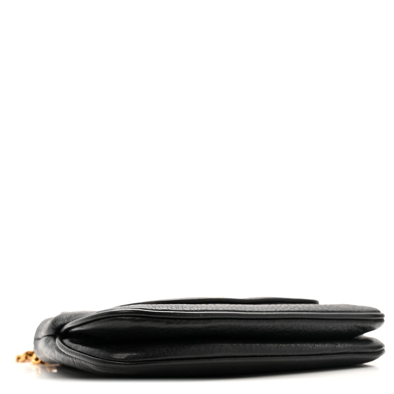 Gucci Pebbled Calfskin Small 1973 Chain Shoulder Bag Black 4 of 16