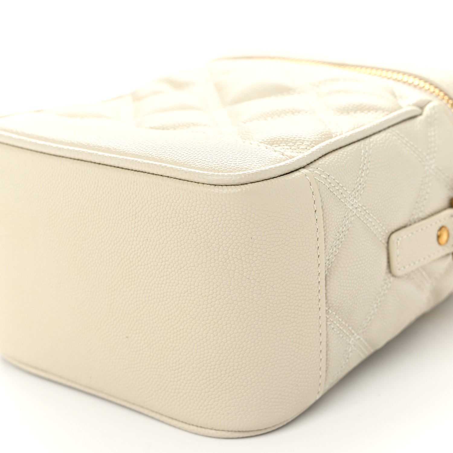 Saint Laurent Grain de Poudre Quilted 80's Vanity Bag Crema Soft 9 of 9