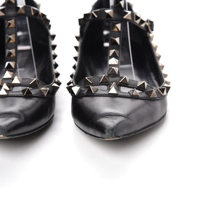Valentino Garavani Nappa Rockstud Cage Ballerina Flats 36.5 Black 11 of 16