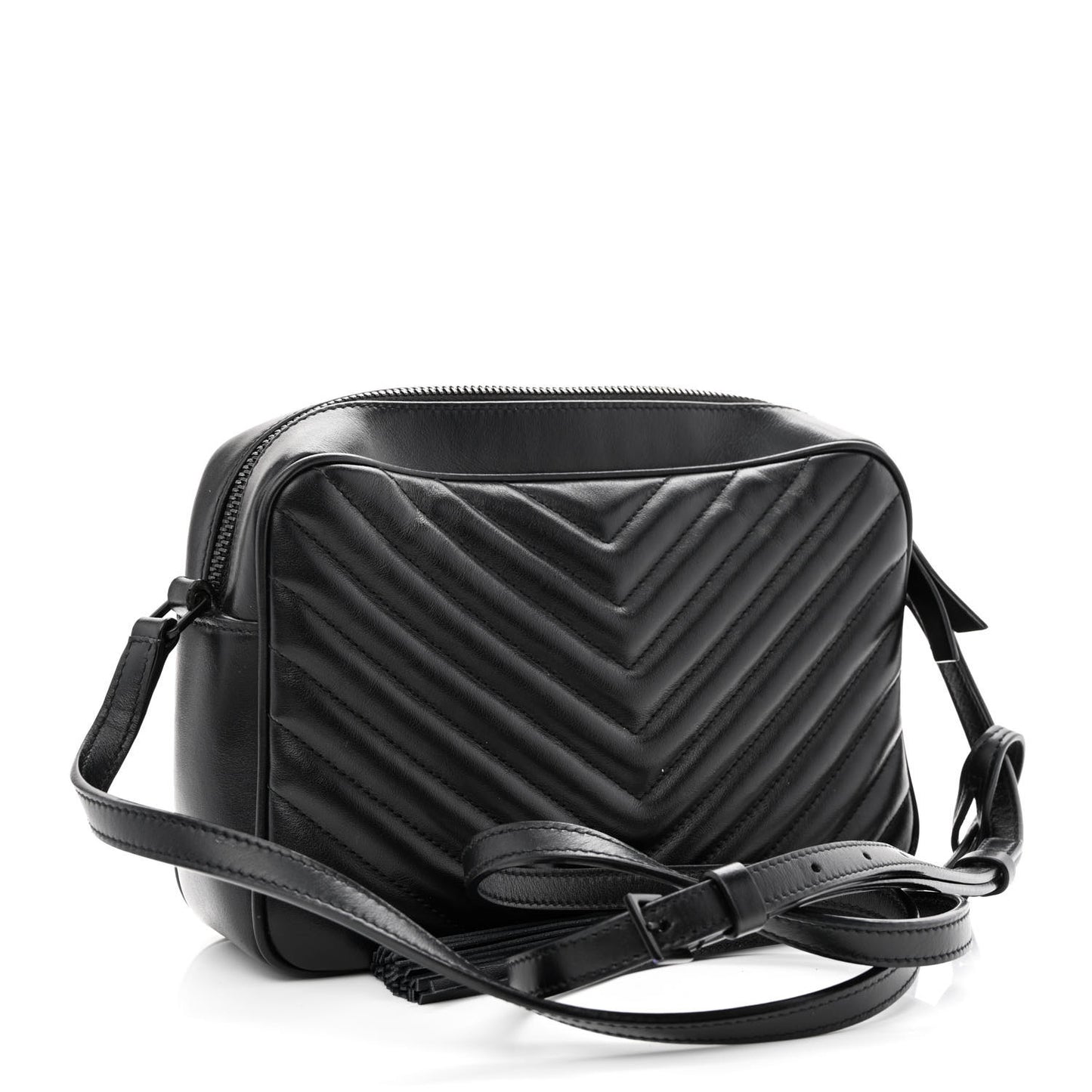 Calfskin Matelasse Monogram Monochrome Lou Camera Bag Black