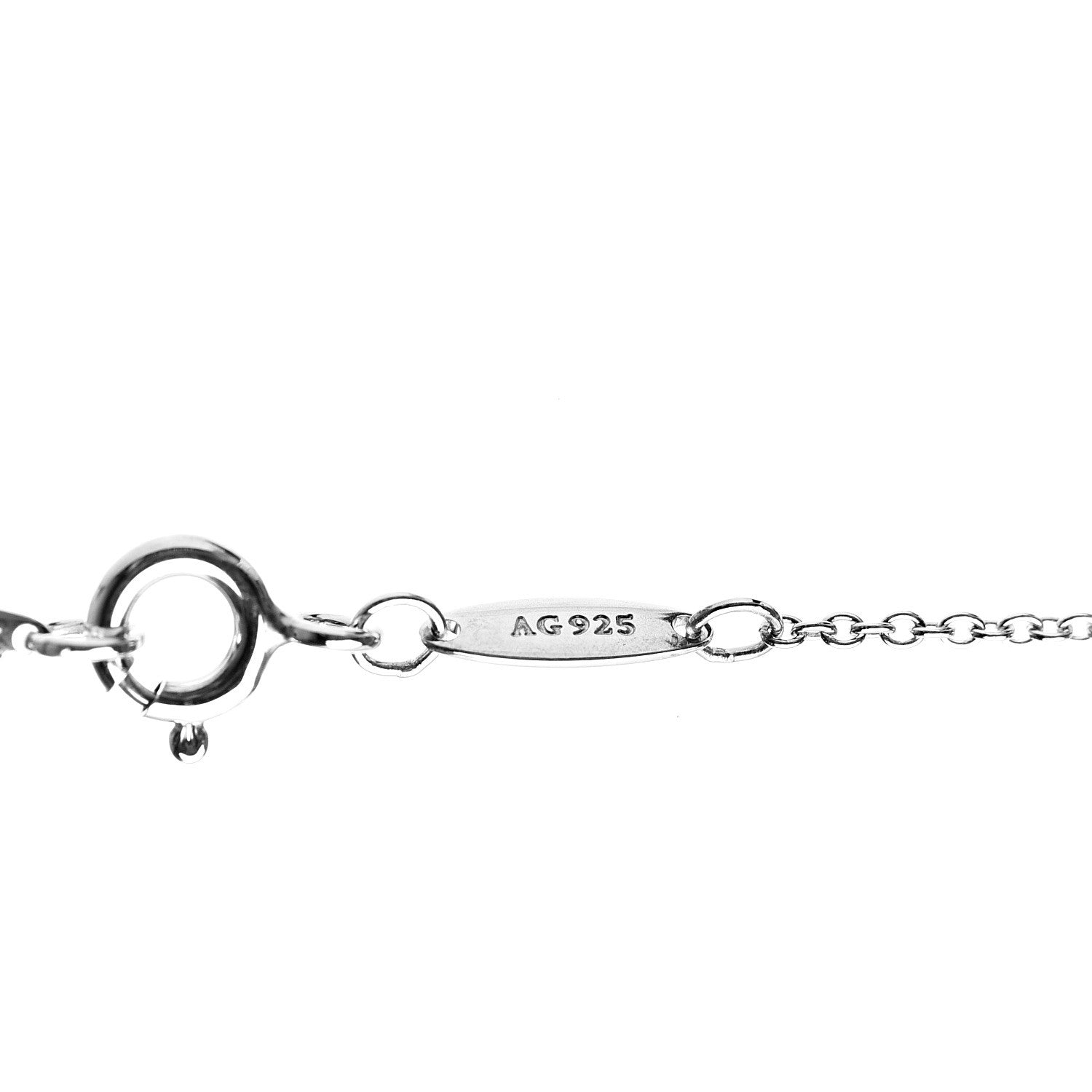 Tiffany Sterling Silver Diamond Elsa Peretti Diamonds By The Yard Open Heart Necklace 7 of 7