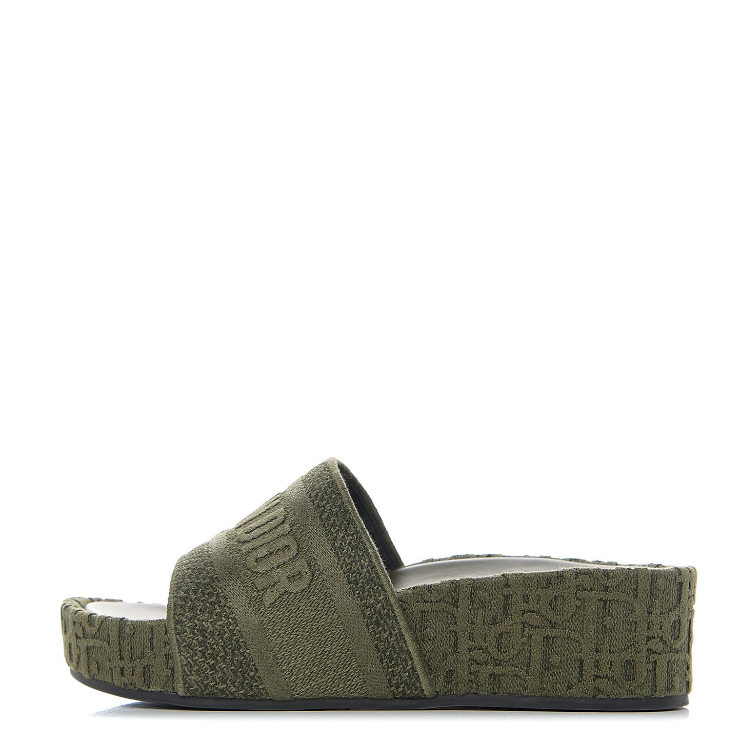 Oblique Denim D-Way Platform Sandal 38 Kaki