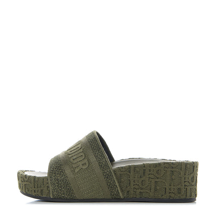 Christian Dior Oblique Denim D-Way Platform Sandal 38 Kaki 1 of 9