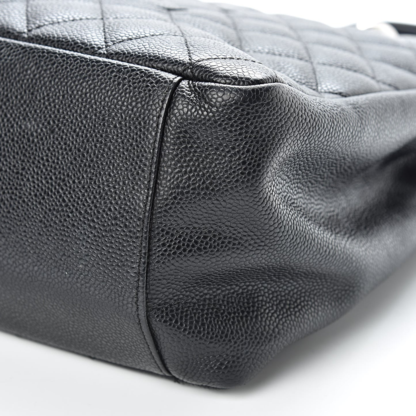 Caviar Quilted Grand Shopping Tote GST Black