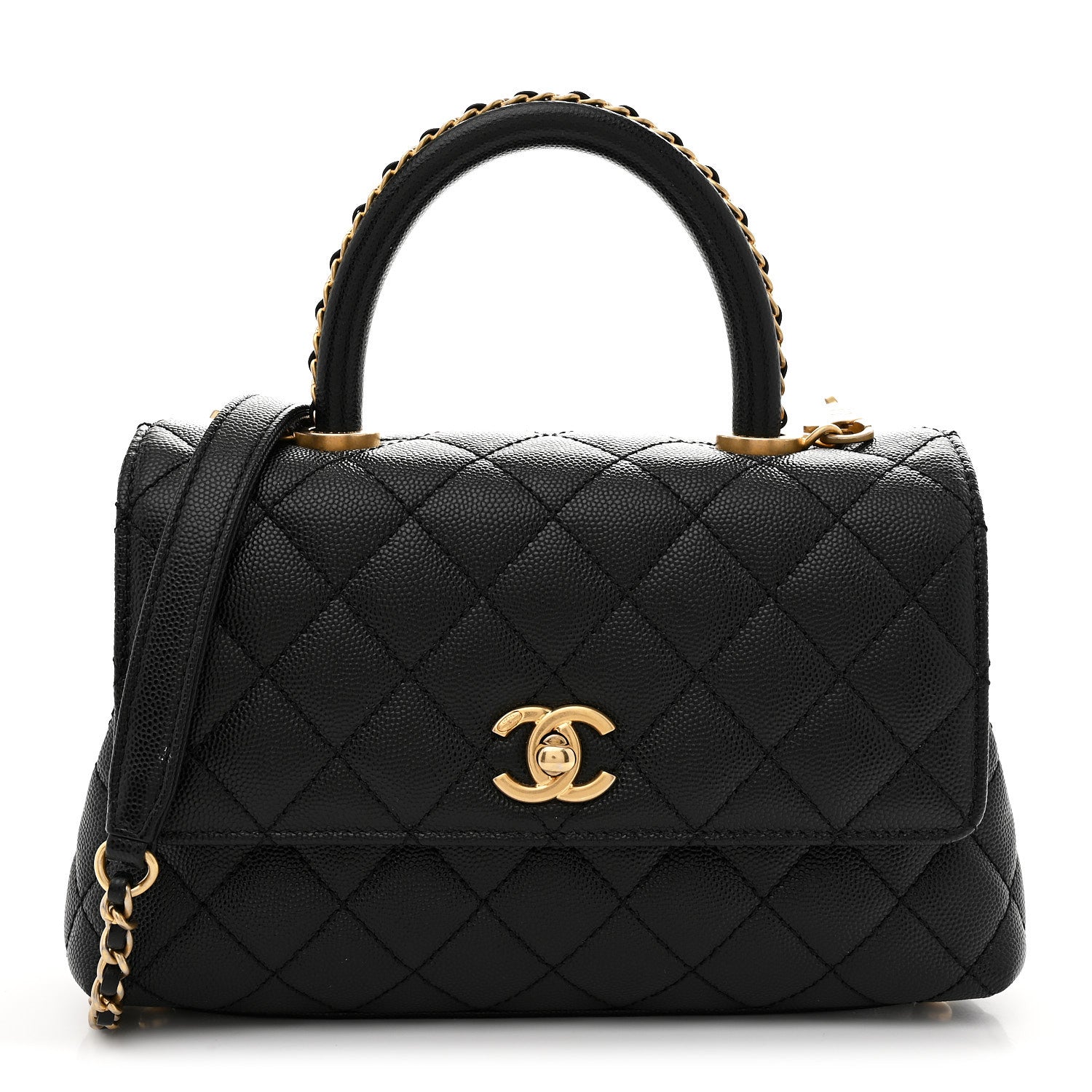 Chanel Caviar Quilted Mini Coco Chain Handle Flap Black 1 of 11