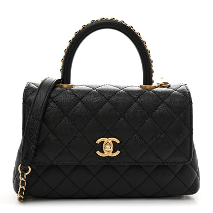 Chanel Caviar Quilted Mini Coco Chain Handle Flap Black 1 of 11