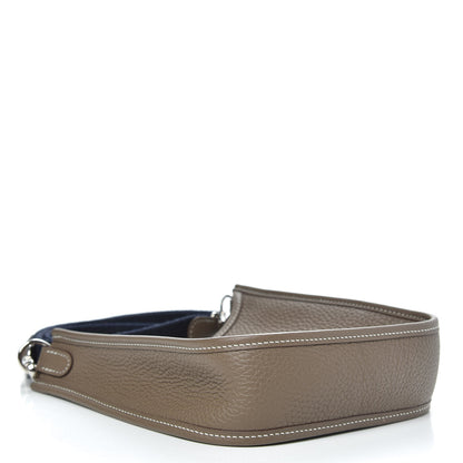 Hermes Taurillon Clemence Amazone Evelyne TPM Etoupe Bleu Indigo 4 of 10
