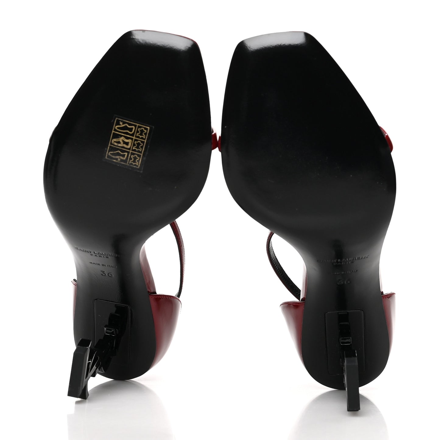 Patent Calfskin Opyum 110 Sandals 36 Red