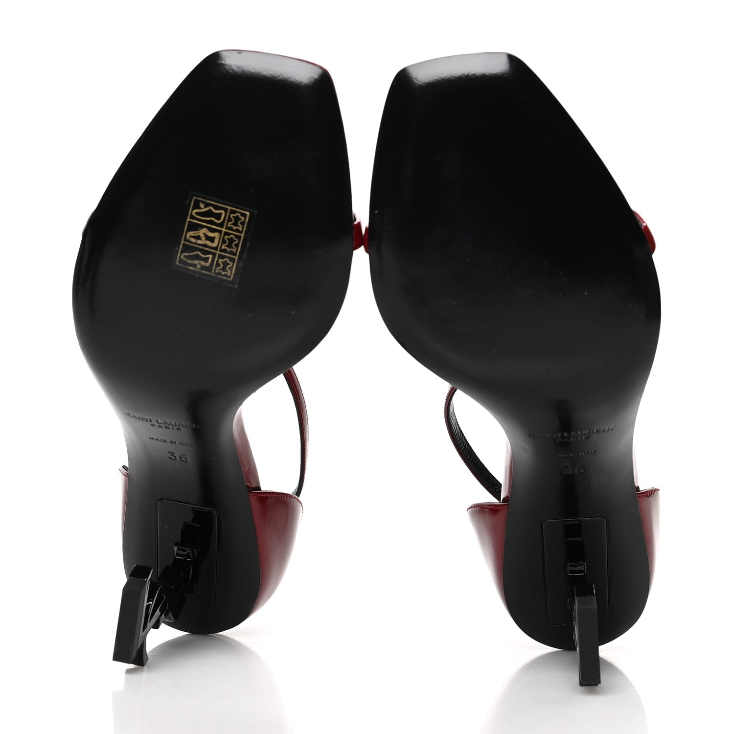 Saint Laurent Patent Calfskin Opyum 110 Sandals 36 Red 5 of 7