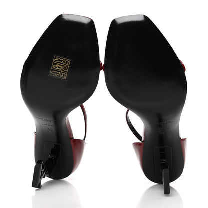Saint Laurent Patent Calfskin Opyum 110 Sandals 36 Red 5 of 7