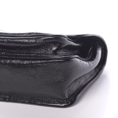 Saint Laurent Crinkled Calfskin Matelasse Monogram Baby Niki Chain Satchel Black 9 of 9