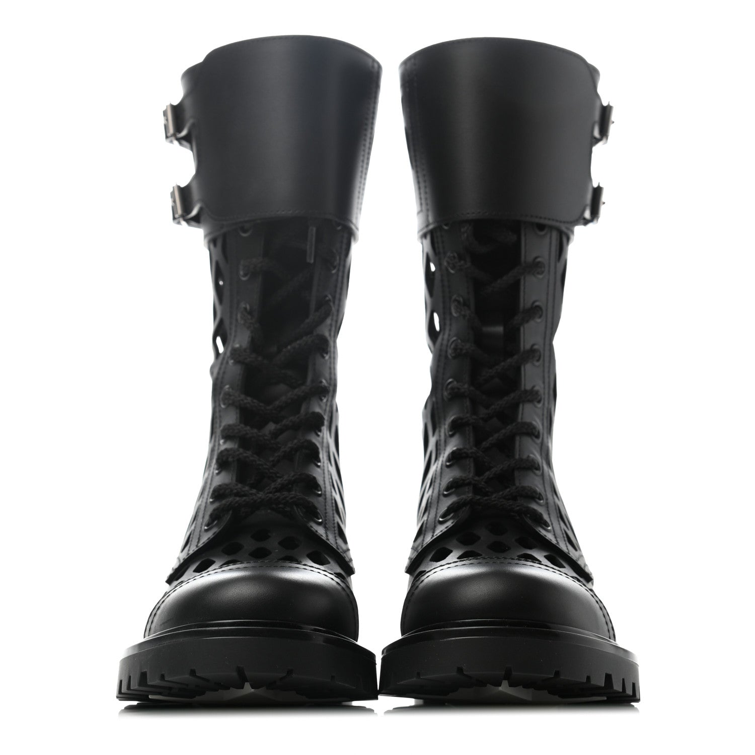 Christian Dior Matte Calfskin Womens D-Trap 30mm Tall Boots 35 Black 2 of 6