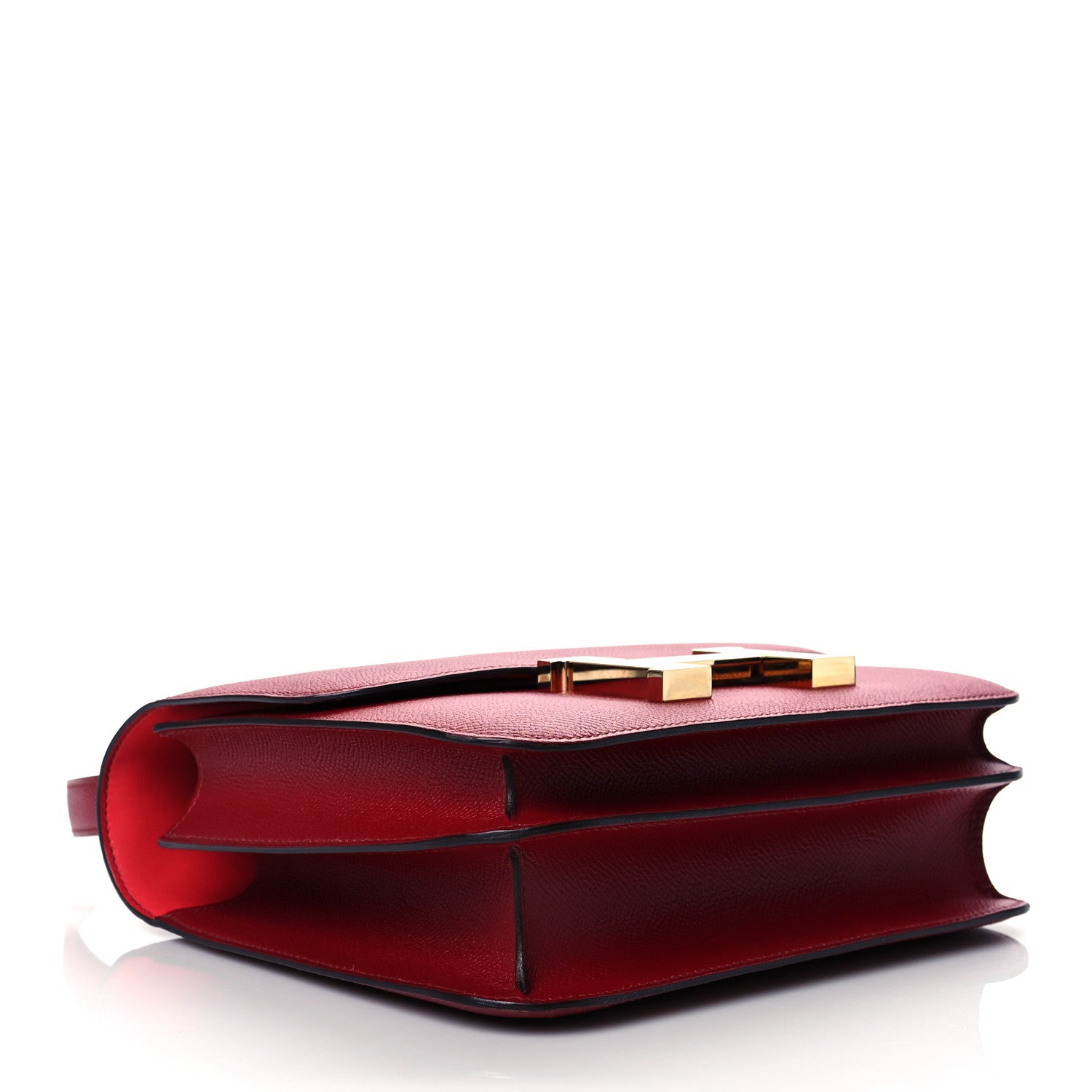 Hermes Epsom Enamel Constance 24 Rouge Grenat 4 of 10
